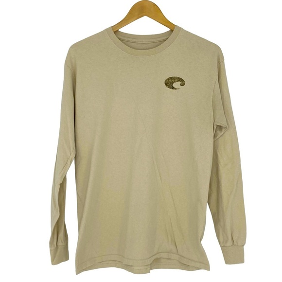 Costa tan with camo logo long sleeve tee shirt men's size medium - Picture 2 of 8